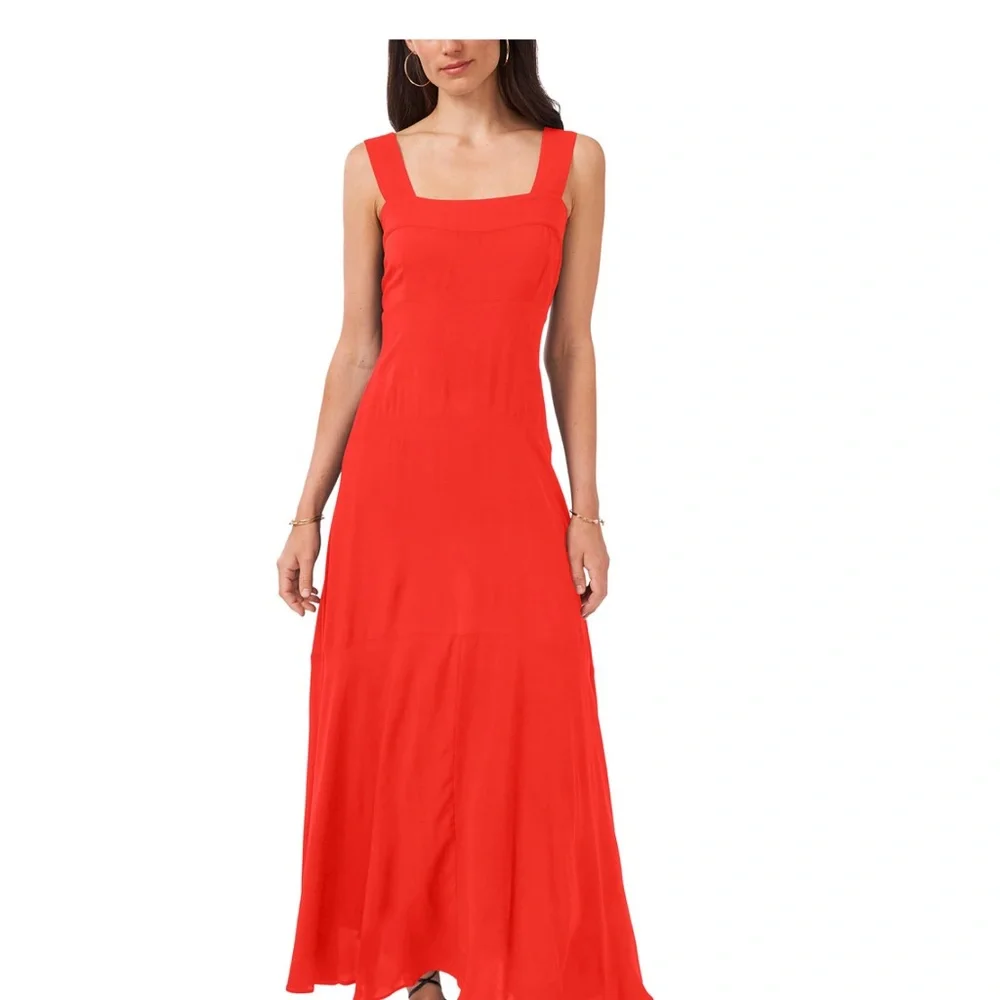 NWT/Vince Camuto Women's Smocked Back Challis Tiered Sleeveless Maxi Dress /SzSm - Picture 2 of 8
